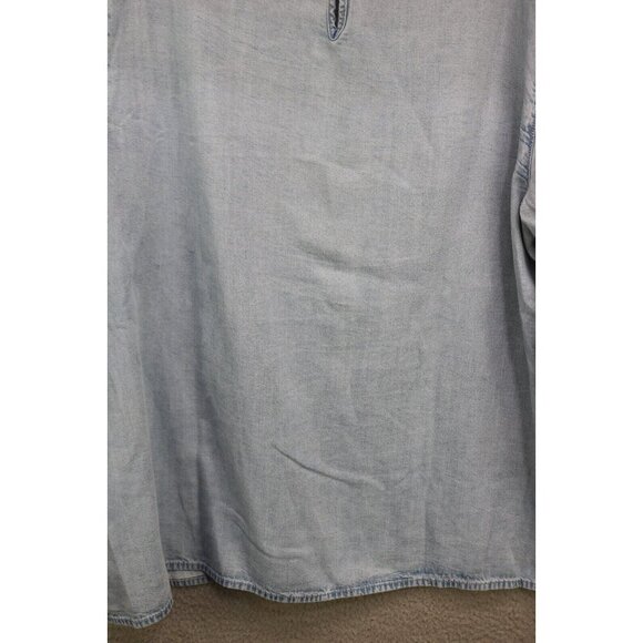 J.Jill Denim 3/4 Belled Sleeve Tunic-Size Large-BOHO - Picture 9 of 11